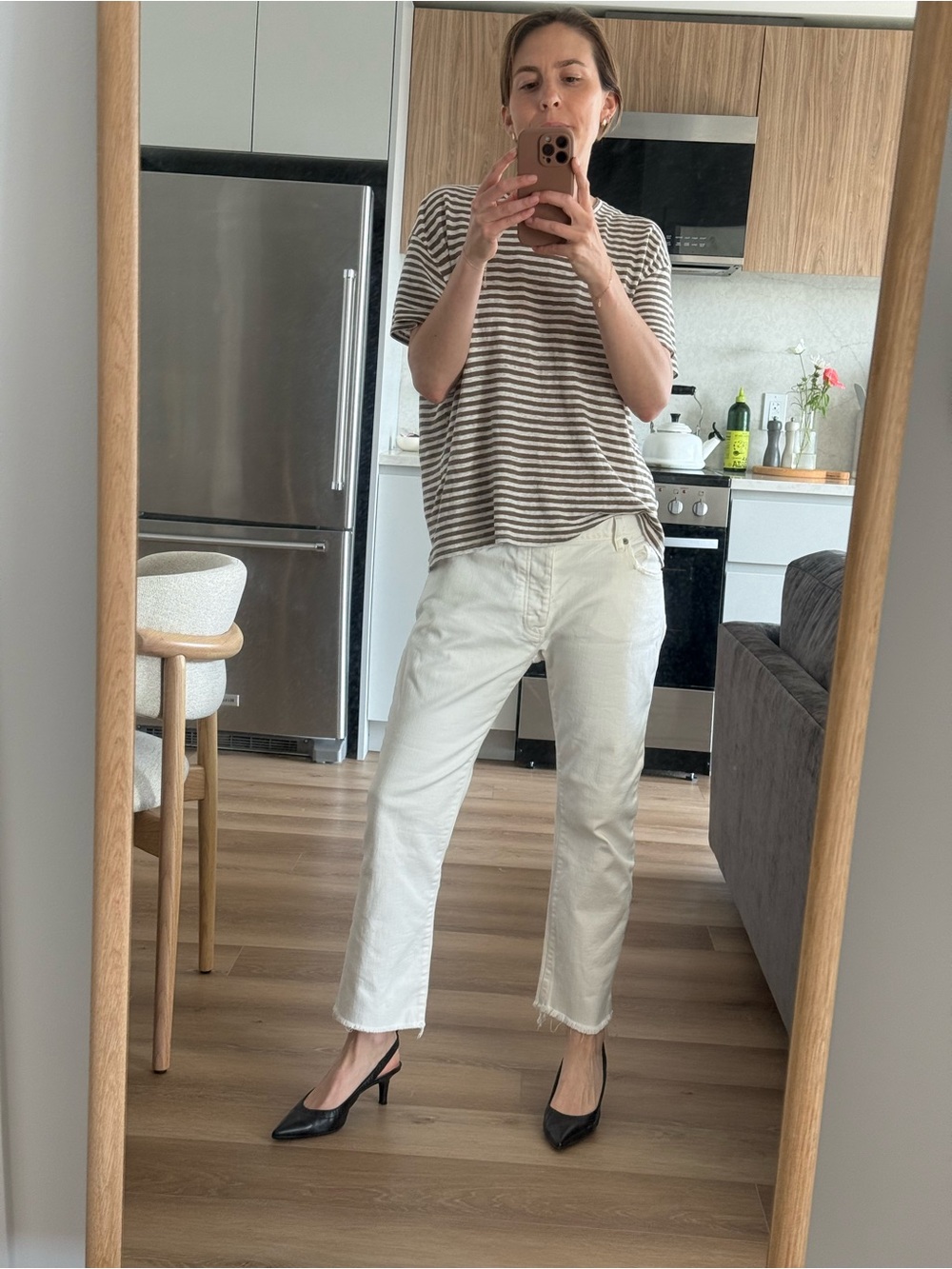 Nili Lotan White Straight-Leg Jeans